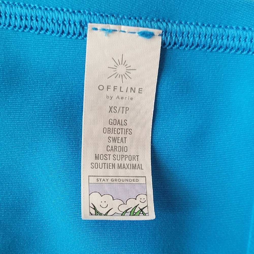 Offline By Aerie Blue Sport Bra XS - Picture 6 of 6